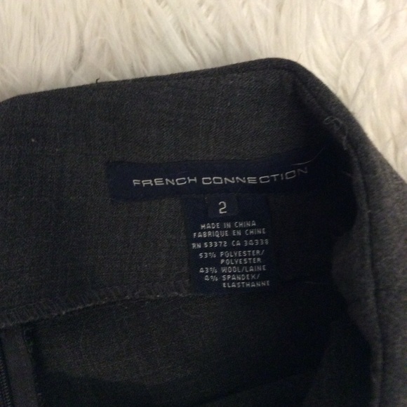 Gray French Connection Wool Trouser Pants 2 - Picture 7 of 9